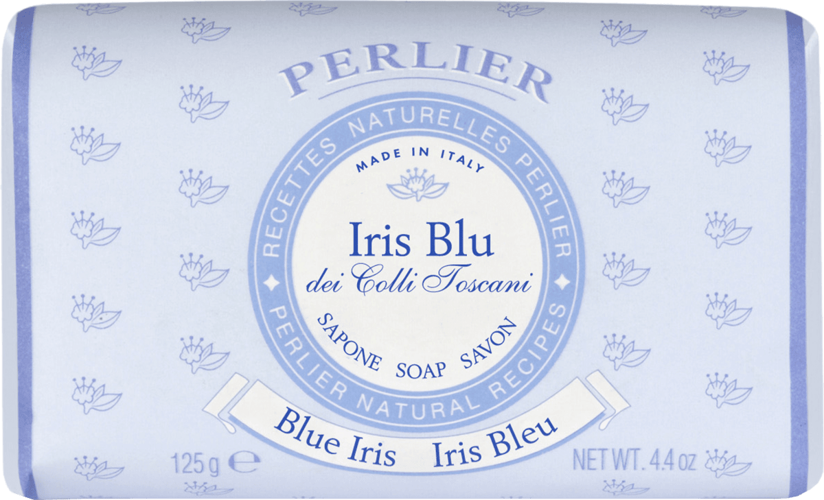 PERLIER Твърд сапун Blue Iris, 125 g Пазарувайте трайно изгодно онлайн