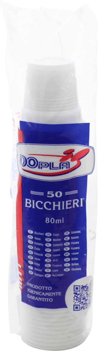 Vaschette DOPLA - Confezione Da 100 Pezzi, Bianche, Per Cucina E Organizzazione