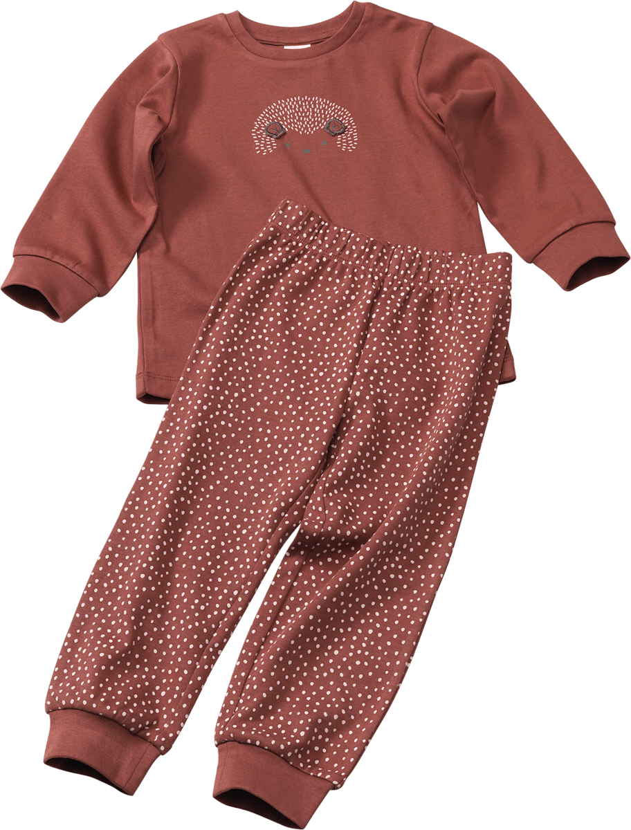 Frottee Schlafanzug Kinder Gr. 98 - Baumwoll Pyjama Set Jungen & Mädchen