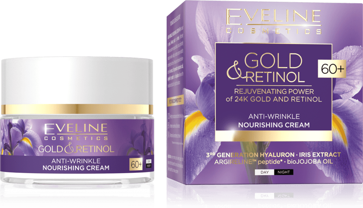 EVELINE COSMETICS Подхранващ крем за лице Gold&Retinol, 60+ години, 50 ...