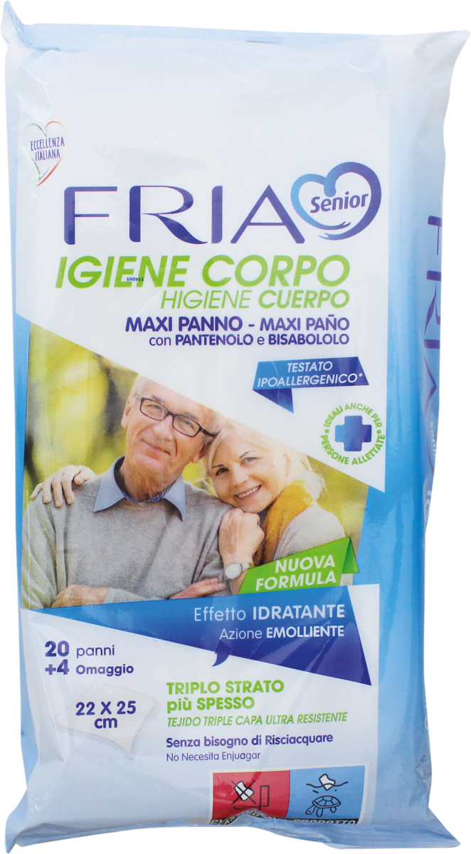Fria Senior Igiene Corpo Maxi Panno Idratante e Emolliente 20+4 Omaggio | Filgi Store