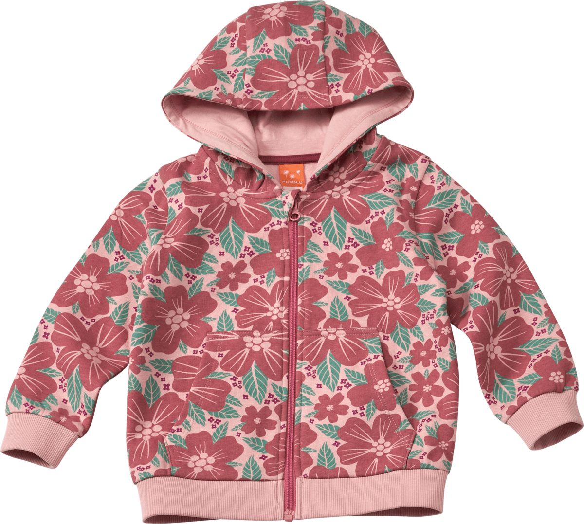 Vertbaudet Baby Winterjacke Mit Kapuze - Blumenmuster - Weiches Fleecefutter - Mit Reißverschluss