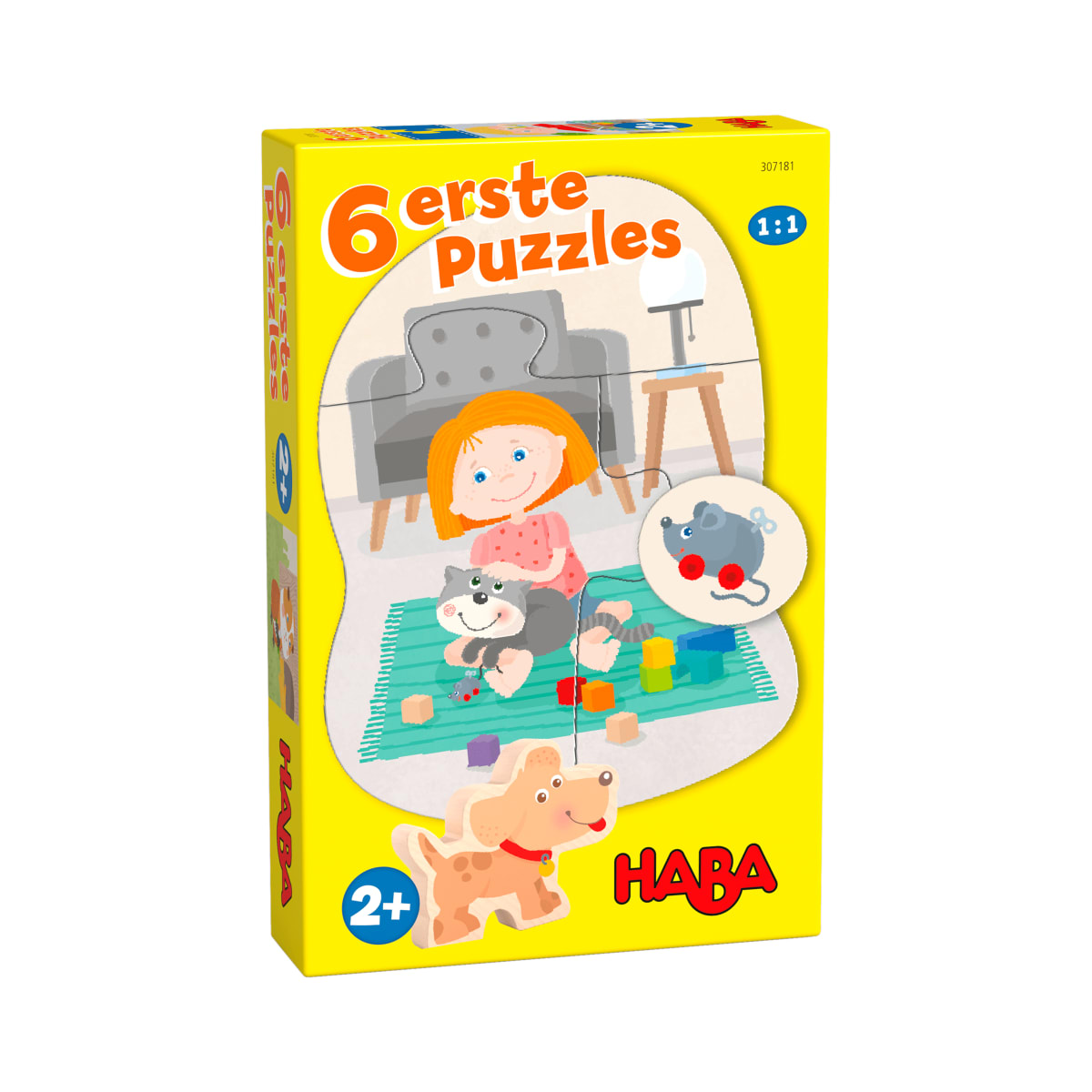  HABA Puzzle 6 erste Puzzles Haustiere, 458 g 