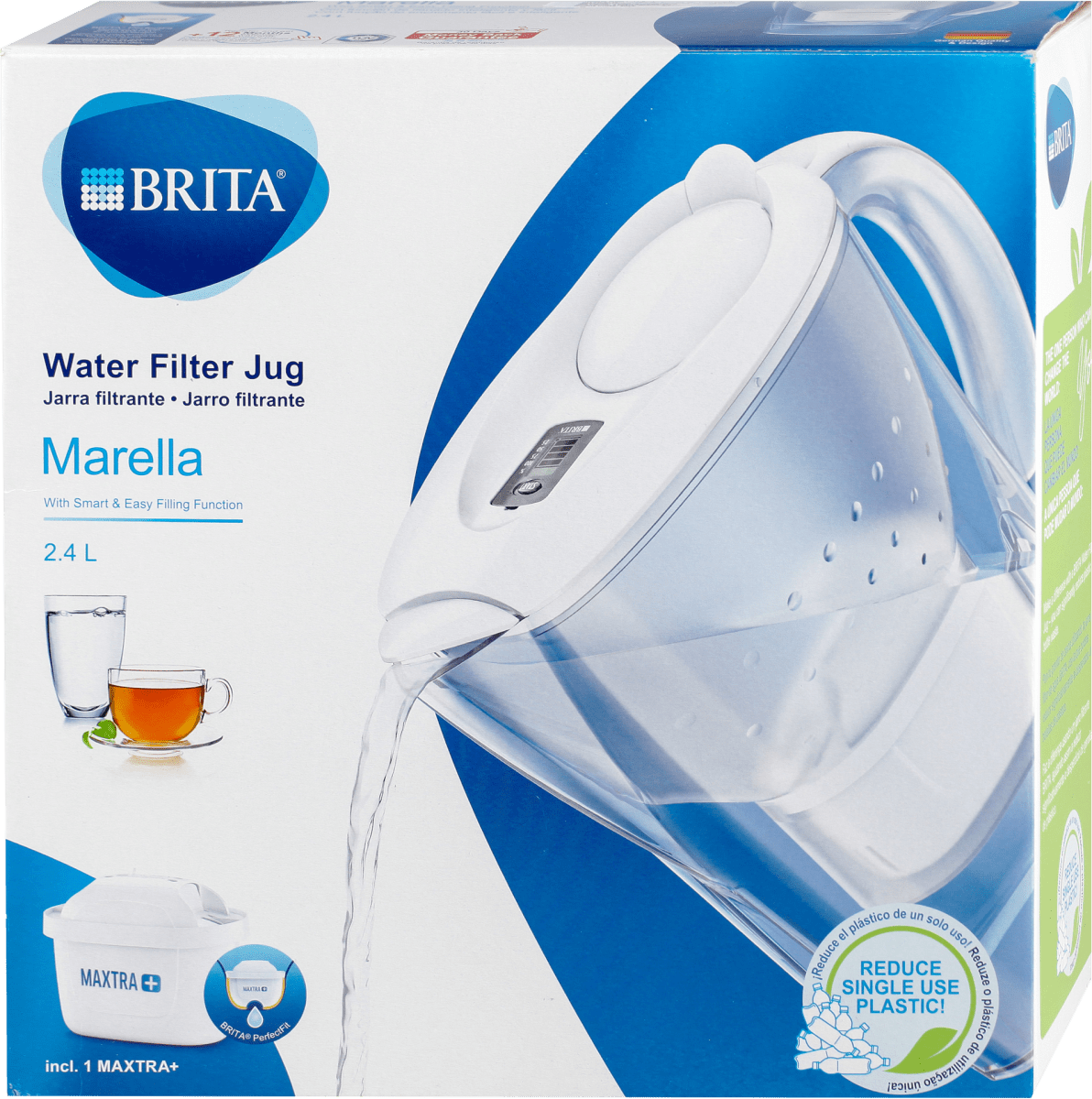 BRITA feel&enjoy Marella bokal za filtriranje vode beli, zapremina 2