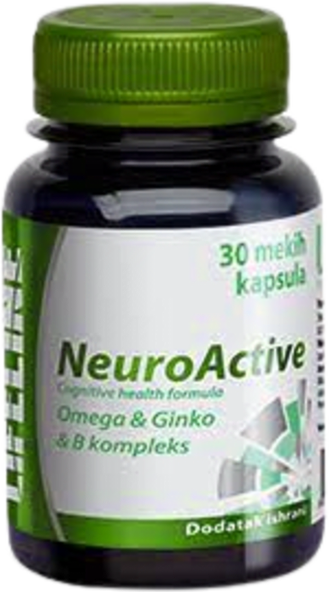 Lifeline NeuroActiv kapsule Omega, Ginko i B kompleks, 30 kom. trajno