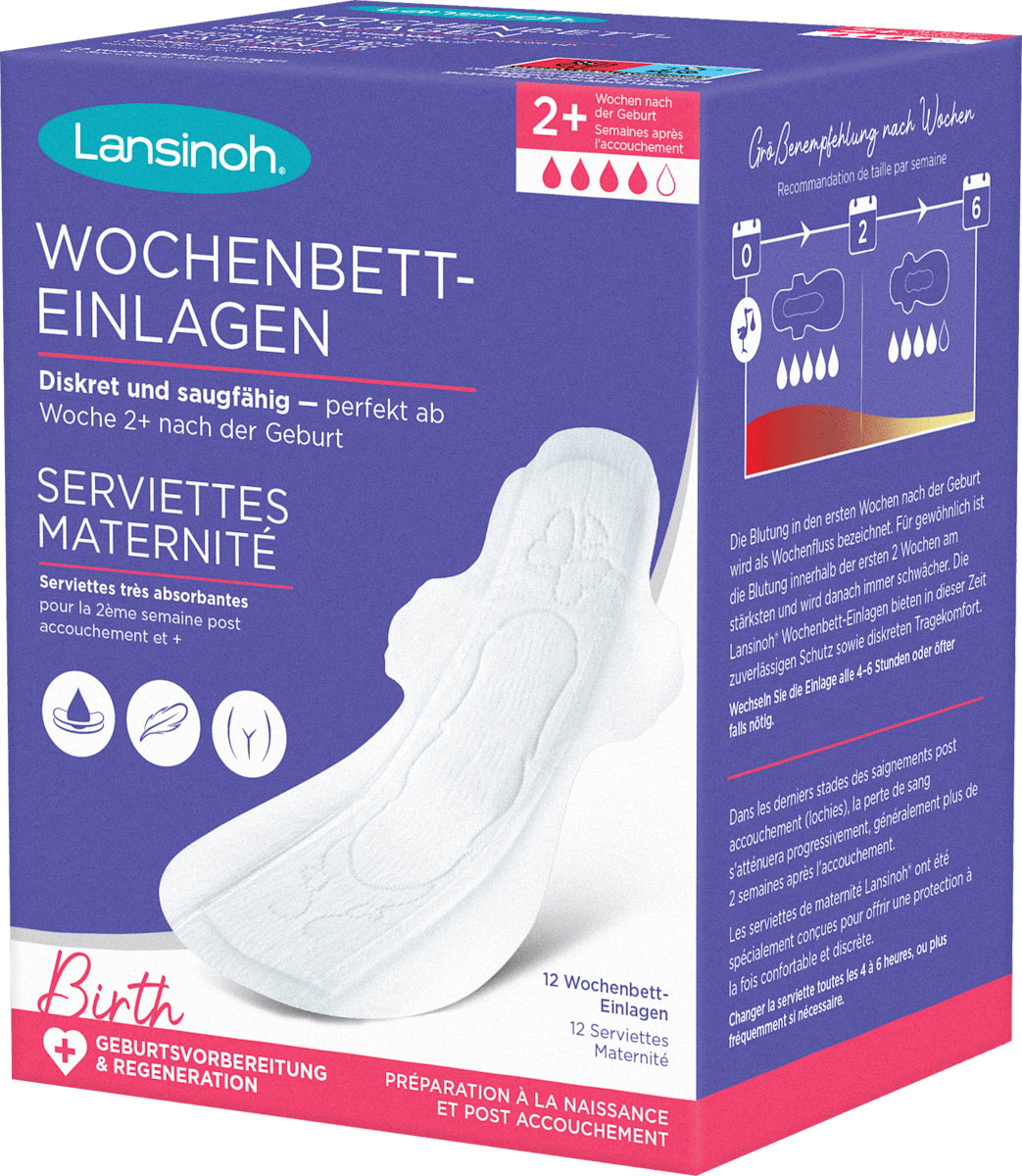 Lansinoh WochenbettEinlagen ab 2+ Wochen nach der Geburt, 12 St dm.at