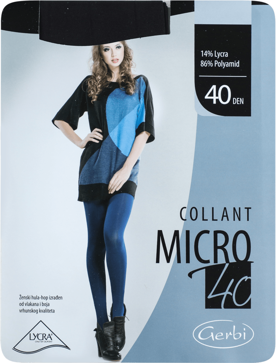 Gerbi COLLANT MICRO 40 DEN crne hulahopke - veličina 3, 1 kom | dm.rs