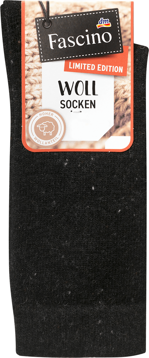 Fascino Socken mit Wolle schwarz Gr. 39-42, 1 St dauerhaft günstig online  kaufen | dm.de