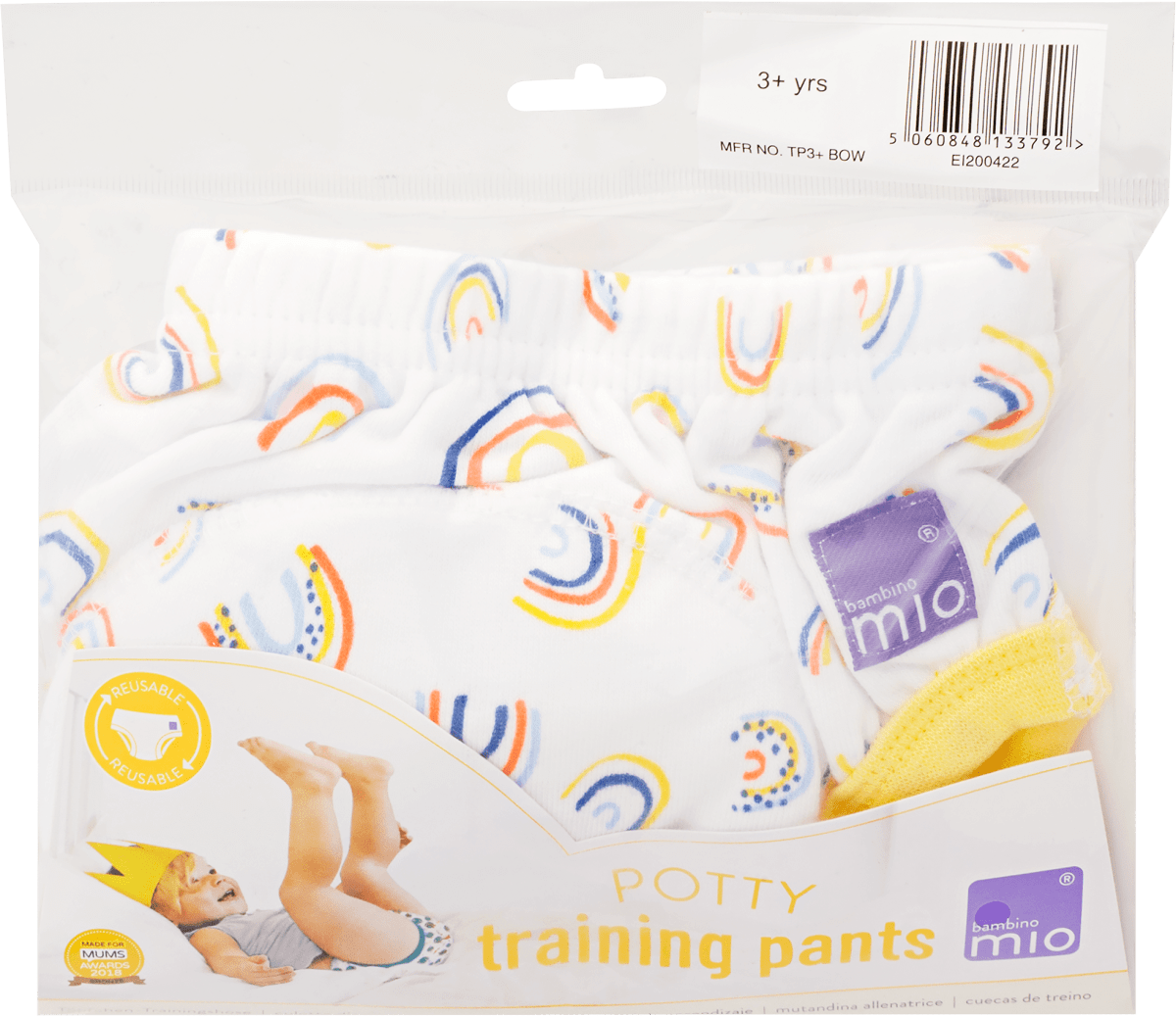 Bambino Mio Mosható leszoktató bugyipelenka,3+ éves méret, szivárvány