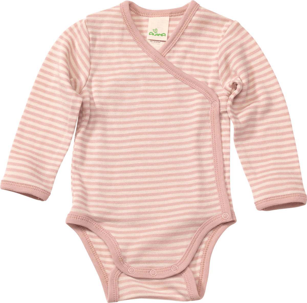 ALANA Wickelbody aus BioWolle und Seide, rosa & weiß, Gr. 62/68, 1 St dauerhaft günstig online