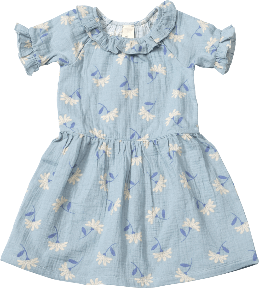 ALANA Kleid aus Musselin mit Blumen-Muster, blau, Gr. 128, 1 St dauerhaft  günstig online kaufen | dm.de