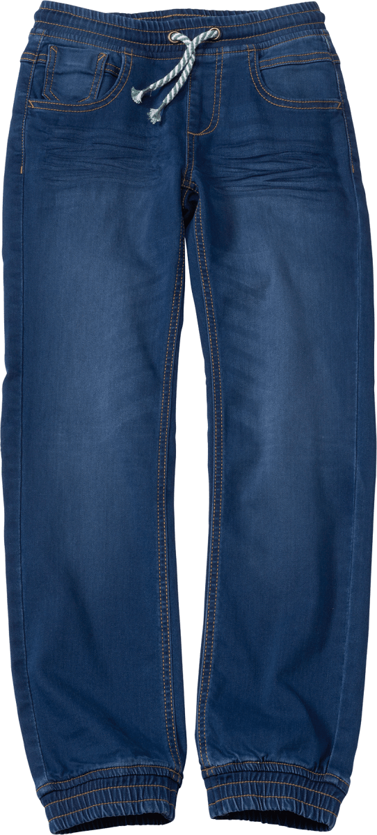 Jeans mit Gummibund \u0026 Kordel, blau, Gr. 122, 1 St