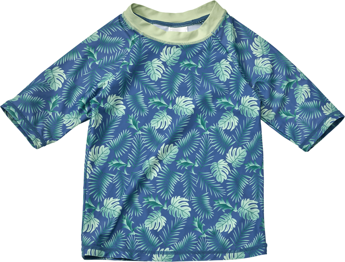 UV Shirt mit Pflanzen Muster blau Gr. 122 128 1 St