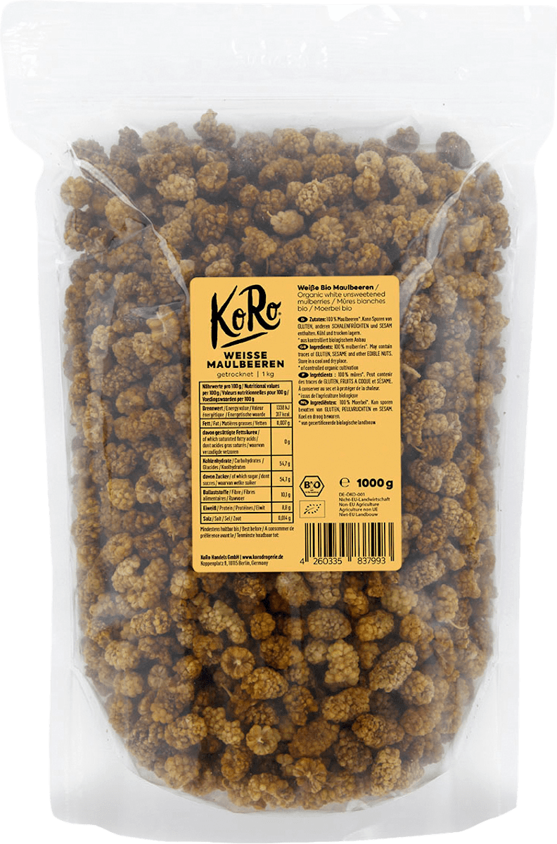 KoRo Trockenfrüchte, weiße Maulbeeren, 1 kg dauerhaft günstig online