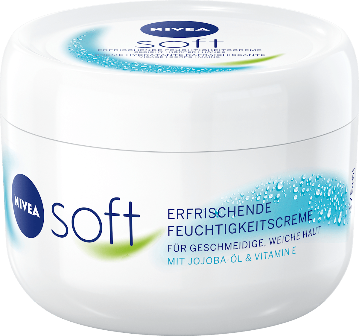 NIVEA Soft Feuchtigkeitscreme, 375 Ml – Mit Jojobaöl & Vitamin E Für Weiche, Hydratisierte Haut