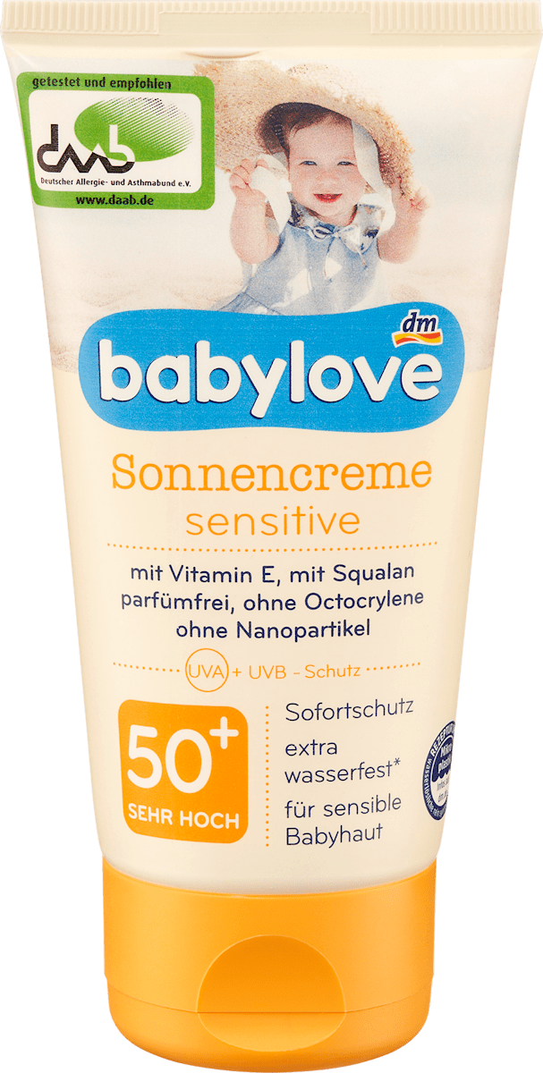 babylove Sonnencreme Baby Sensitive LSF 50+, 75 ml dm.at