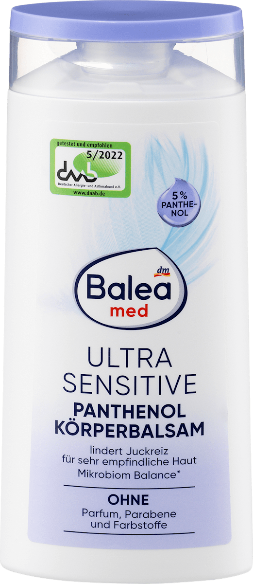 Balea med med Ultra Sensitive Körperbalsam Panthenol, 250 ml dauerhaft ...