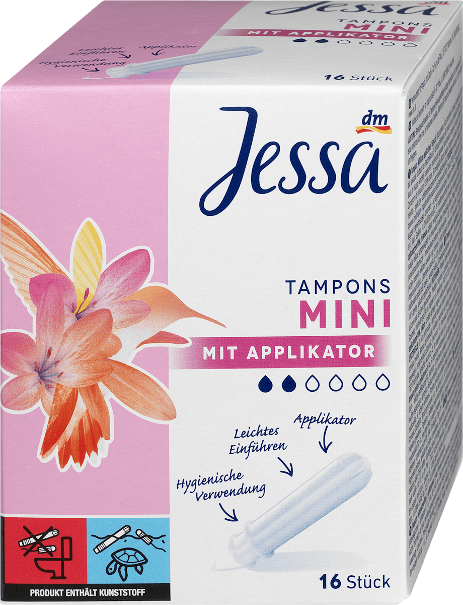 Jessa Tampons Mini mit Applikator, 16 St dm Dauerpreis Immergünstig
