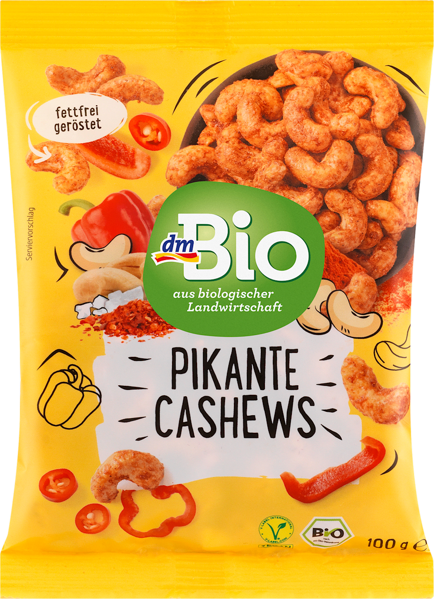 dmBio Cashews pikant, 100 g dm Dauerpreis: Immergünstig einkaufen | dm.at