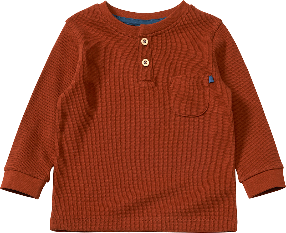 ALANA Langarmshirt mit Waffel-Struktur, braun, Gr. 98, 1 St dauerhaft ...
