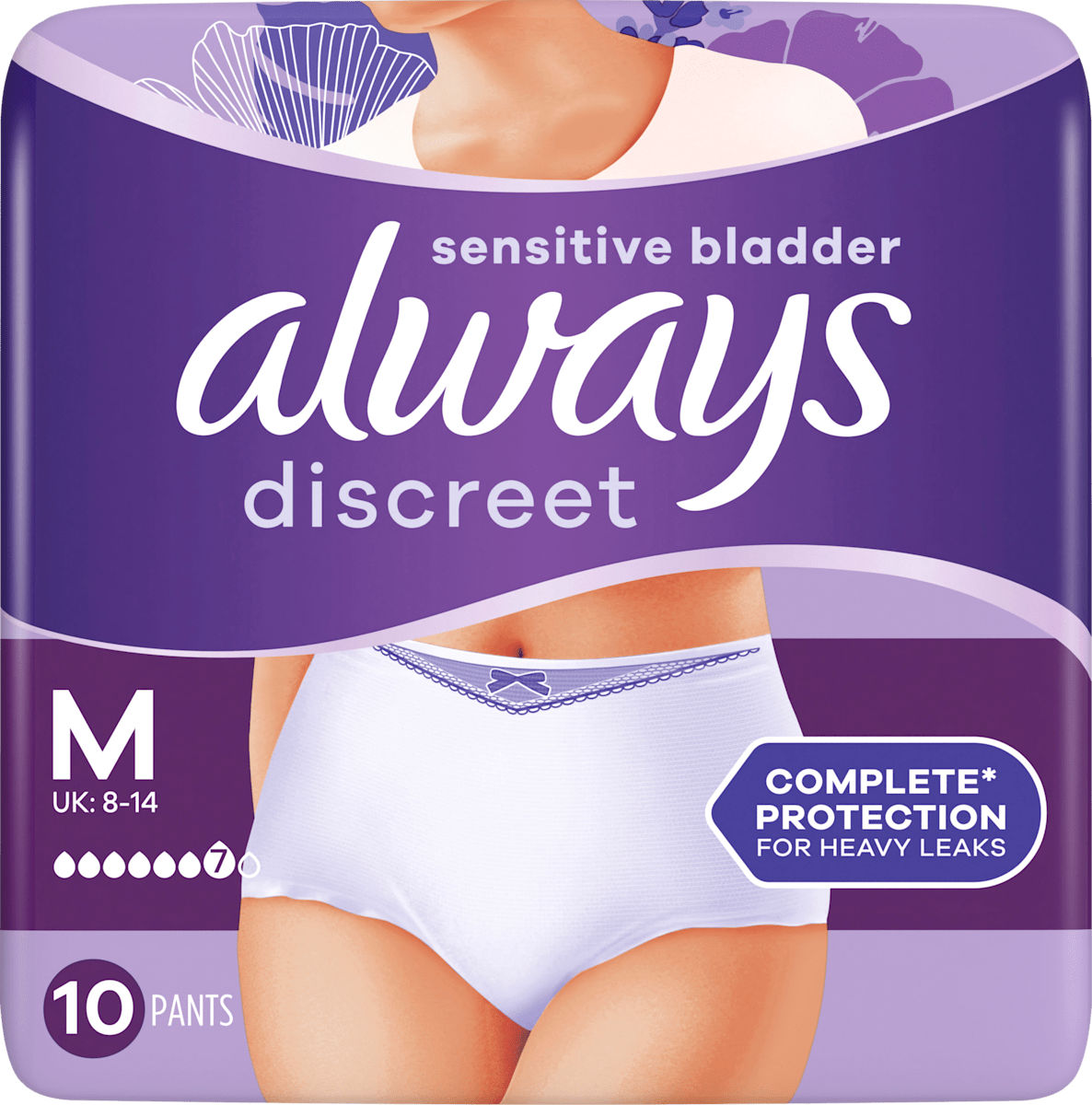 always discreet Pants Inkontinenz Gr. M Plus, 10 St dauerhaft  