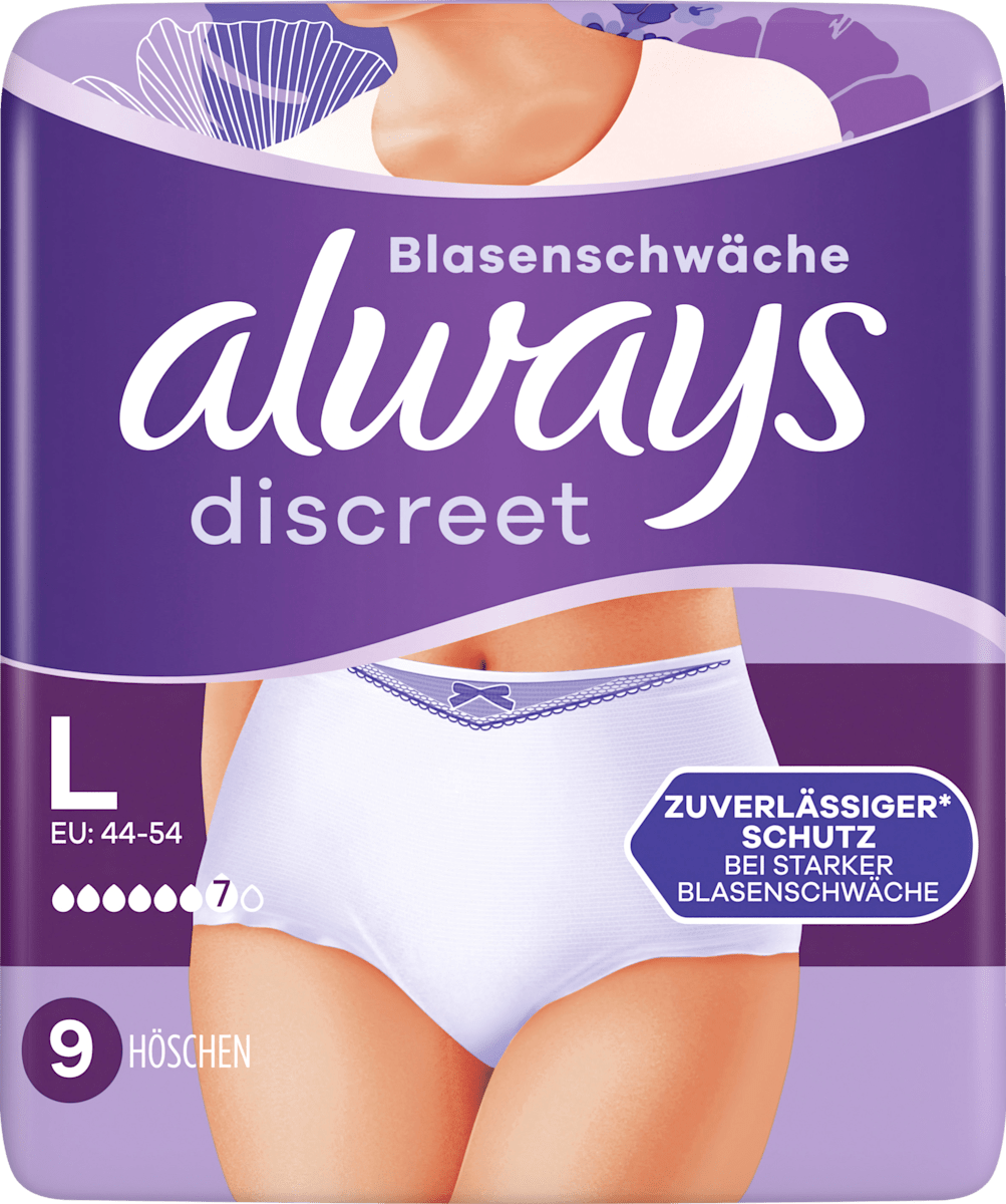 always discreet Pants Inkontinenz Gr. L Plus, 9 St dauerhaft 