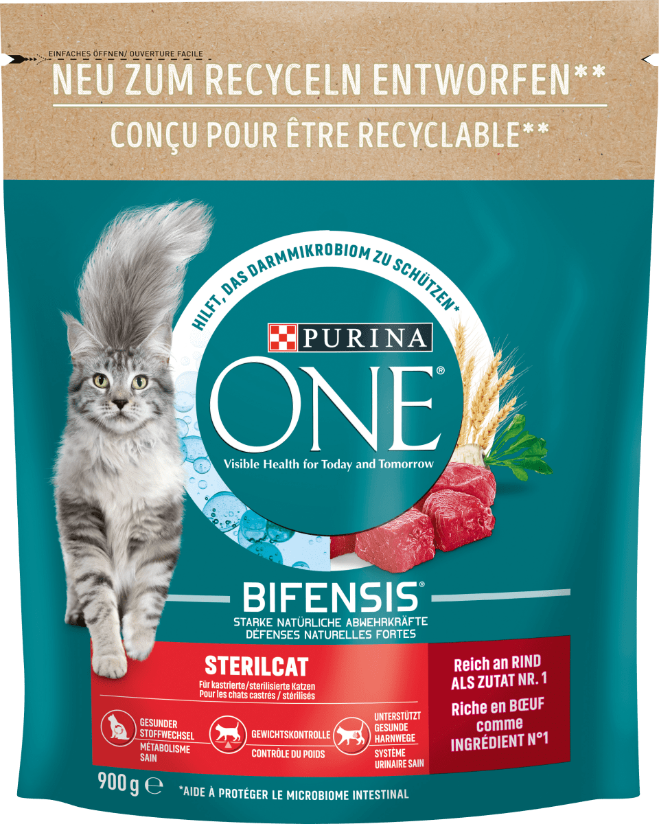 Purina ONE | Kattenvoeding | Sterilised | Pâté | Zalm & Kalkoen | 8 x 85 gr