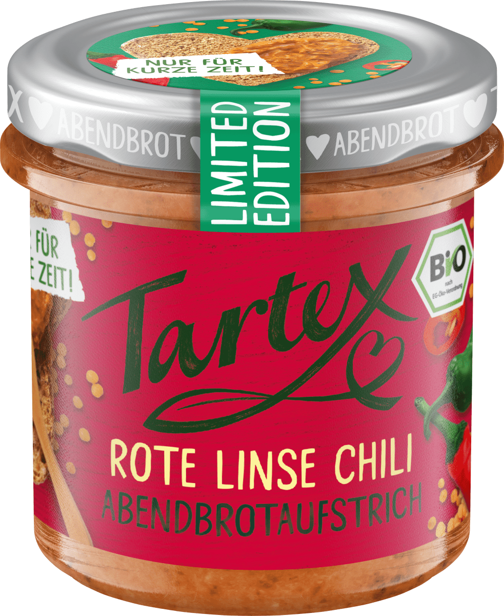 Tartex Brotaufstrich Rote Linsen Chili, 140 g dauerhaft günstig online ...
