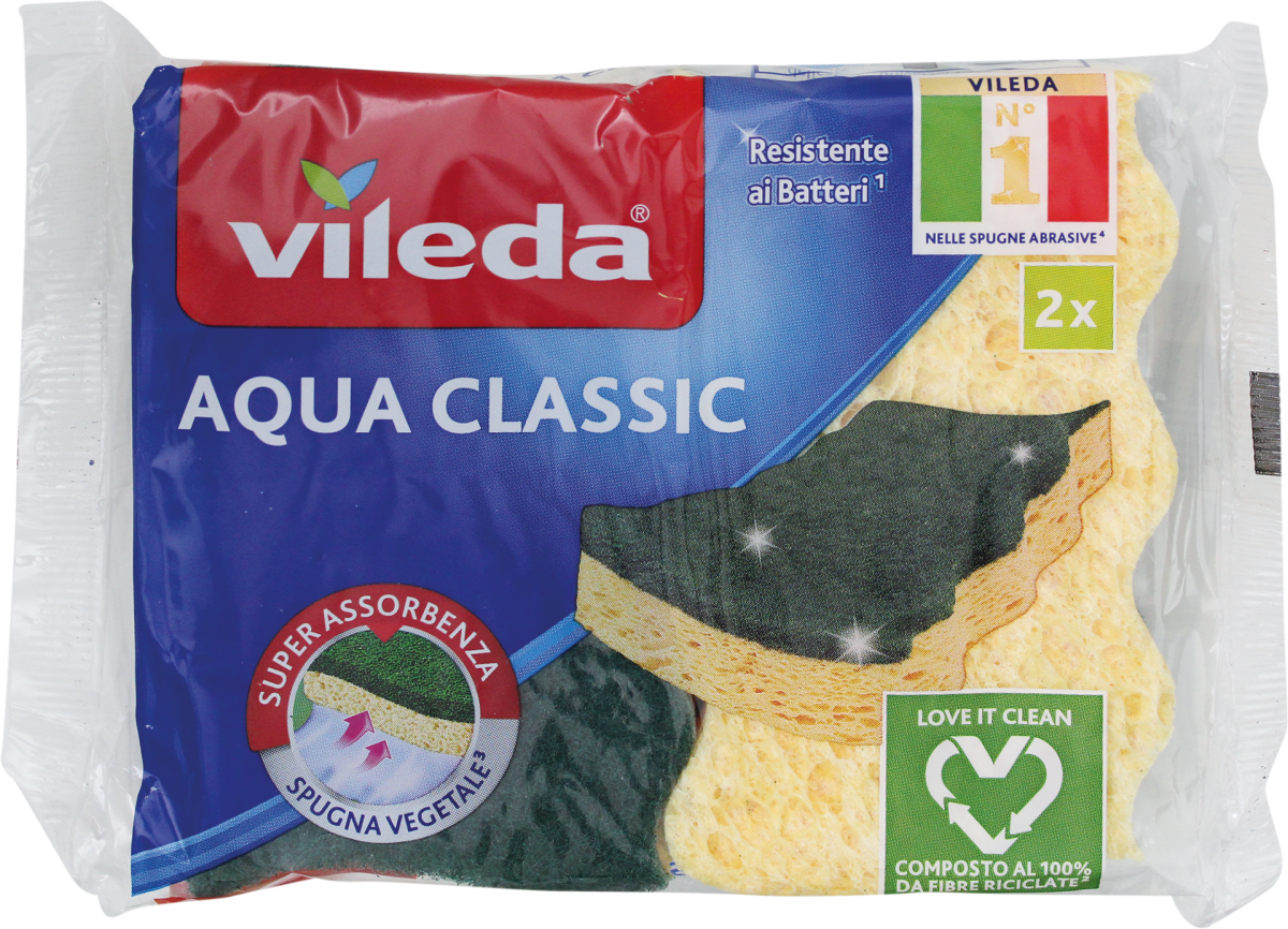 Vileda Spugna Da Cucina Pur Active Colors 4 Pezzi Colorati - Foto 3