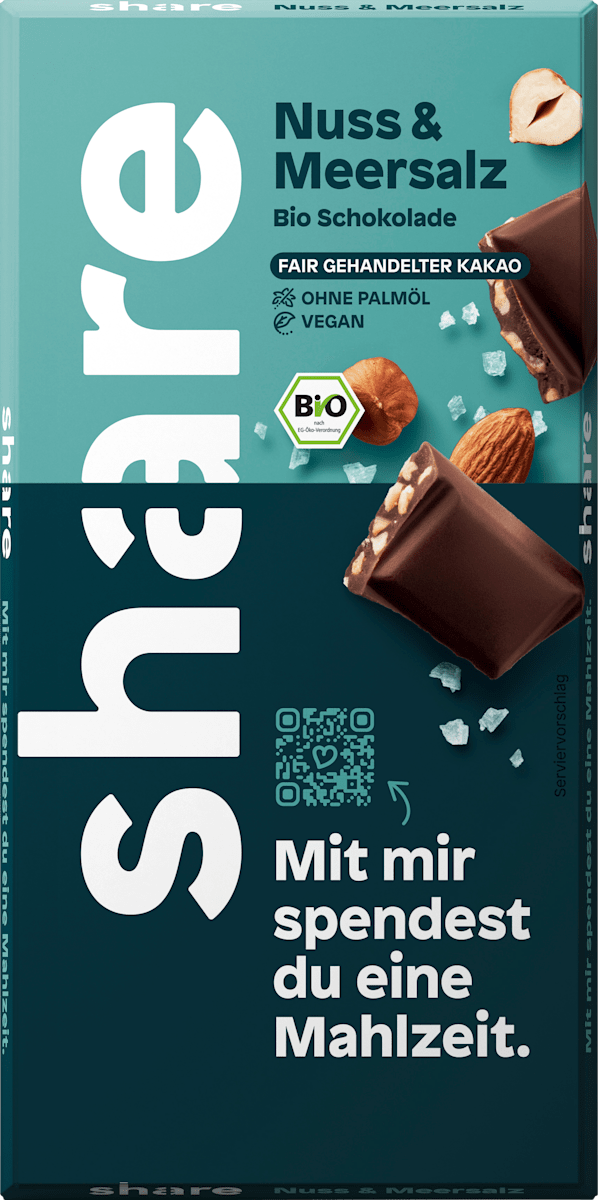 share Schokolade, Nuss &amp; Meersalz 55 % Kakao, 100 g dauerhaft günstig ...