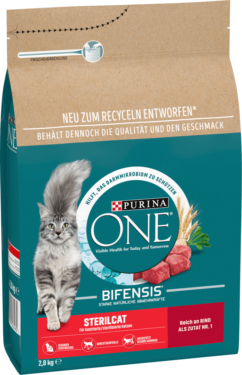 PURINA ONE Trockenfutter Katze Bifensis Sterilcat Reich an Rind 2 8 kg dm .at
