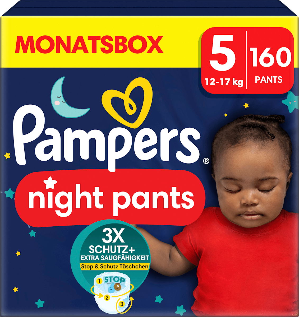 Huggies Overnight Pants Größe 5 (12-17 Kg) – 96 Windelhöschen Monatsbox Für Ruhige Nächte