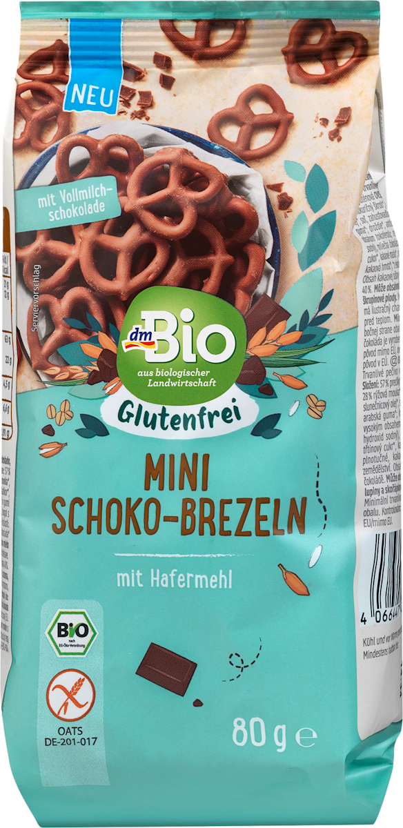 dmBio Knabbergebäck Schoko-Brezeln glutenfrei, 80 g | dm.at