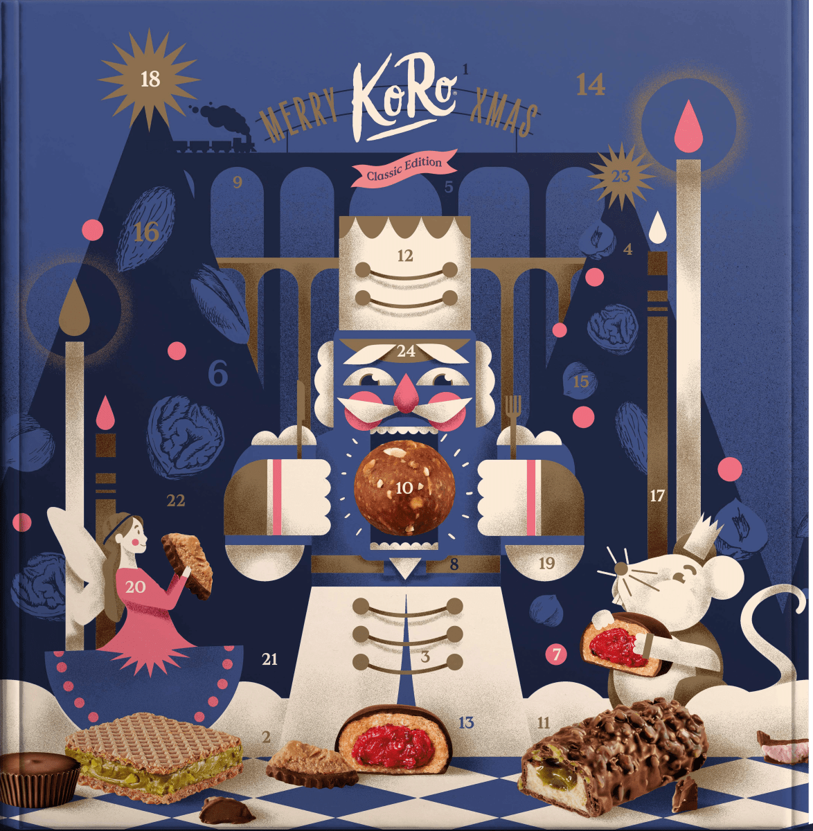 KoRo Adventskalender 2024 mit 24 süßen & salzigen Snacks, 1 St