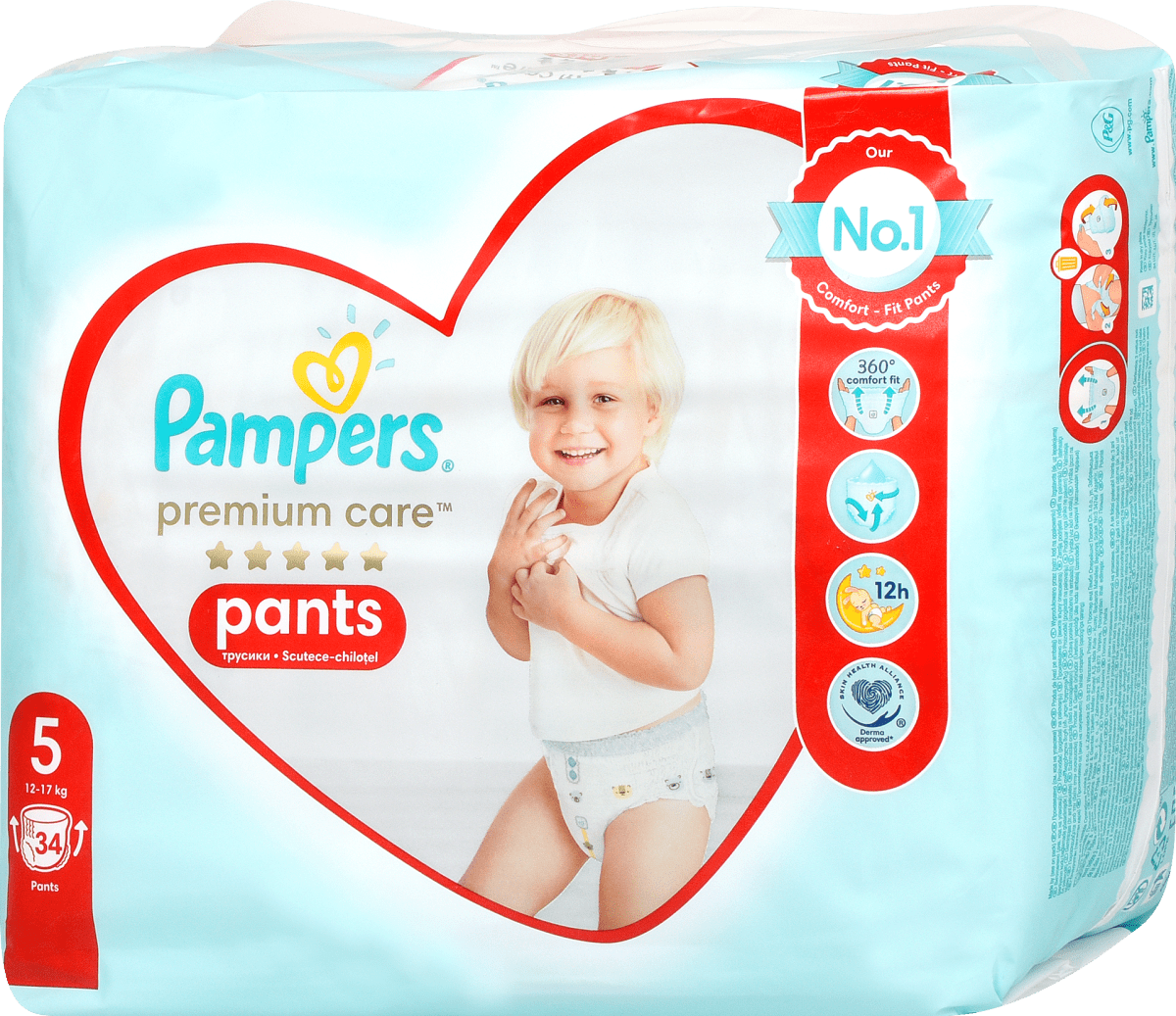Pampers Гащички 5 (12-17 кг), 34 бр. | dm България