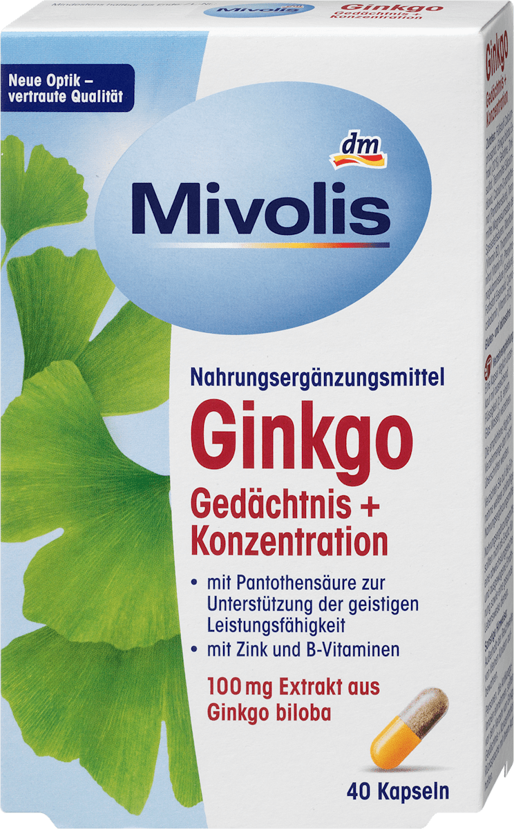 Mivolis Ginkgo Gedächtnis   Konzentration Kapseln, 40 St | dm.at