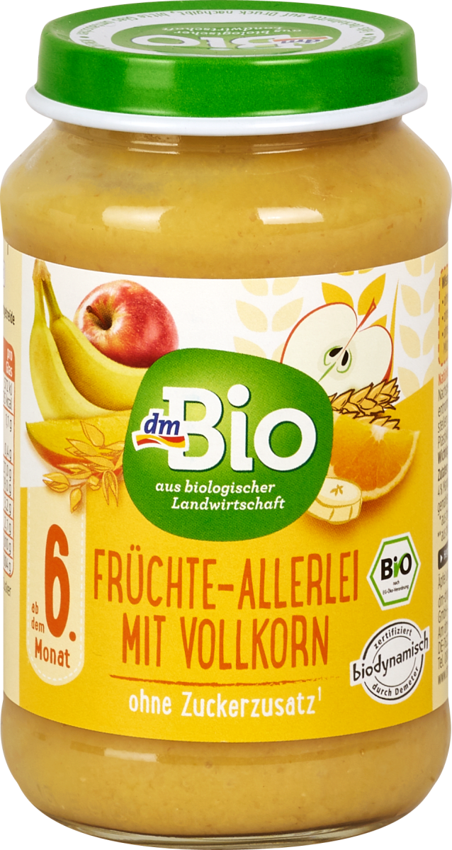 dmBio Frucht &amp; Getreide mit Früchte-Allerlei und Vollkorn, 190 g | dm.at