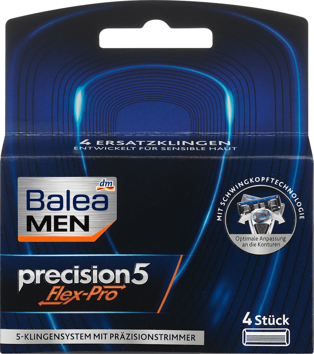 Balea MEN Rasierklingen, precision5 Flex-Pro, 4 St dauerhaft 