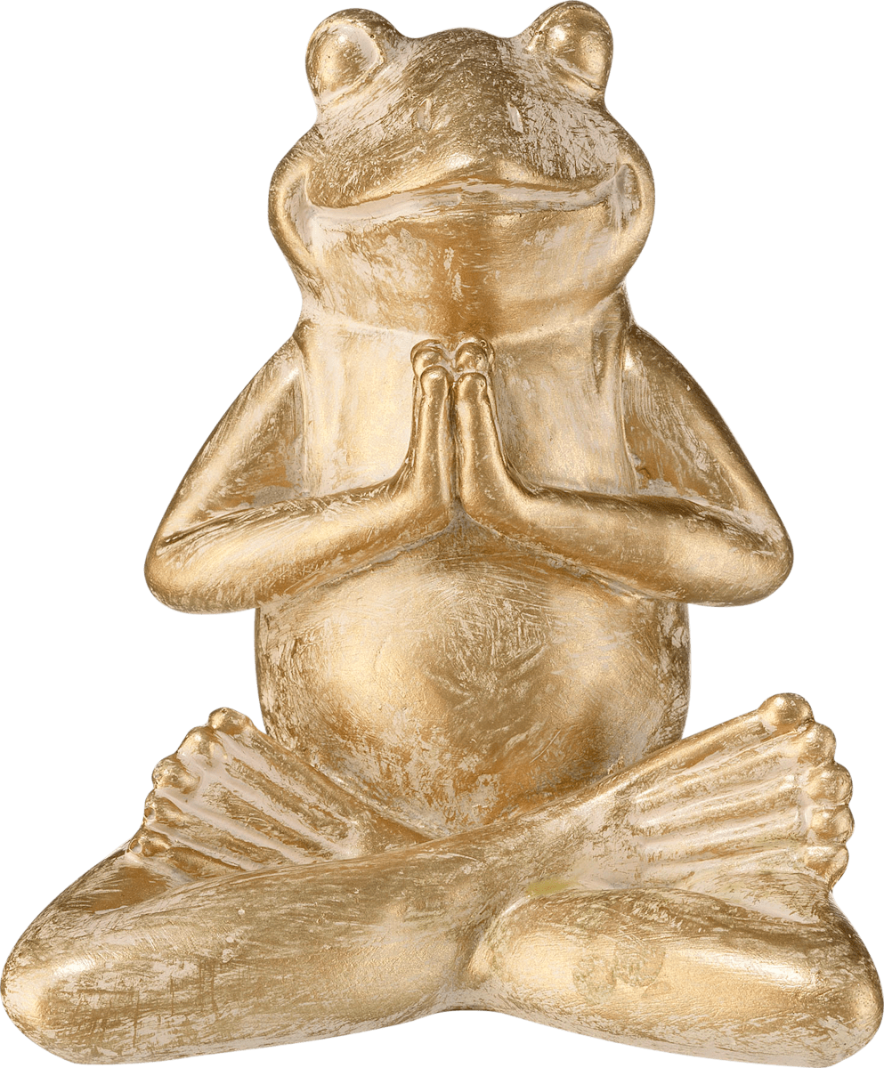 Dekorieren & Einrichten Yoga Frosch, goldOptik (10 cm), 1 St dauerhaft