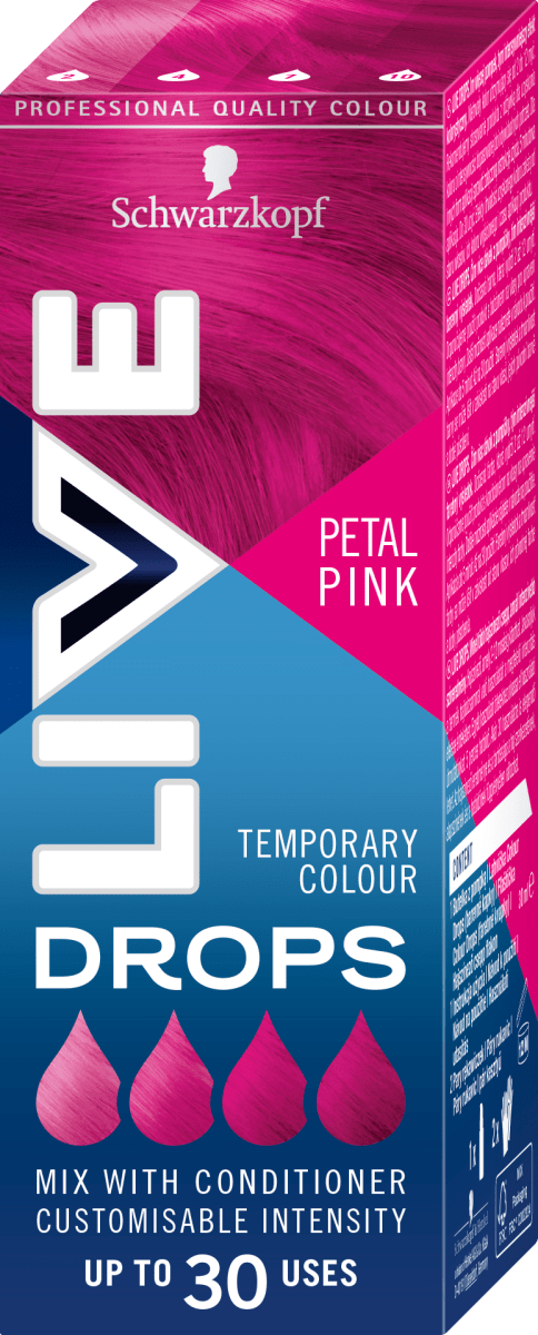 Schwarzkopf LIVE Drops barva na vlasy Petal Pink, 1 ks | dm.cz