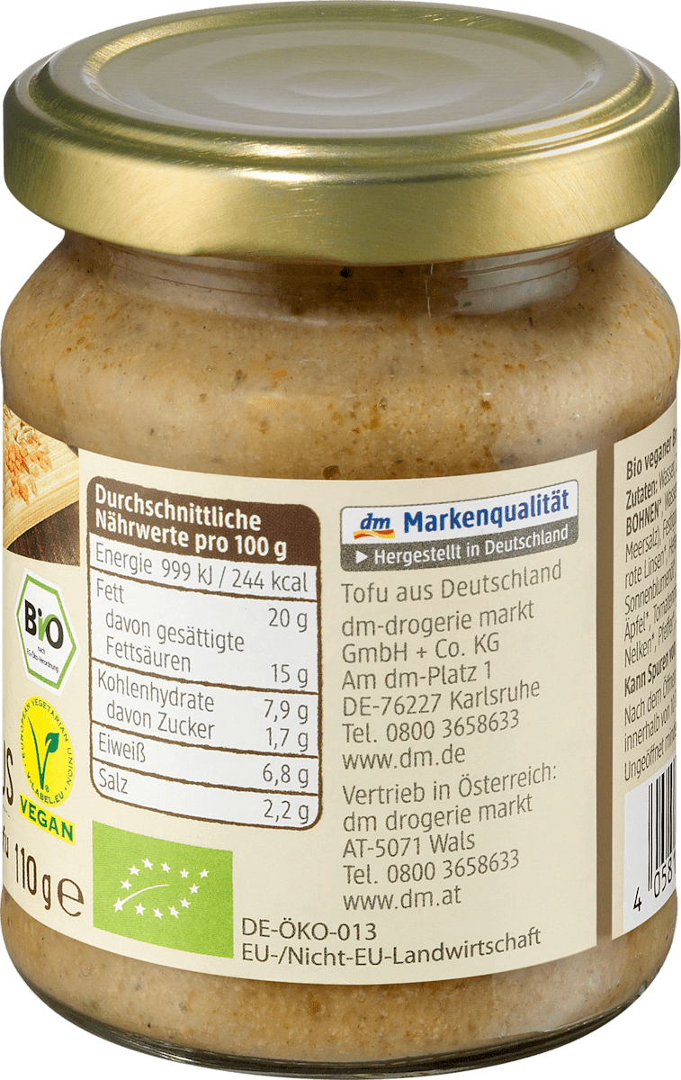 dmBio Brotaufstrich veganer Bauernschmaus, 110 g | dm.at