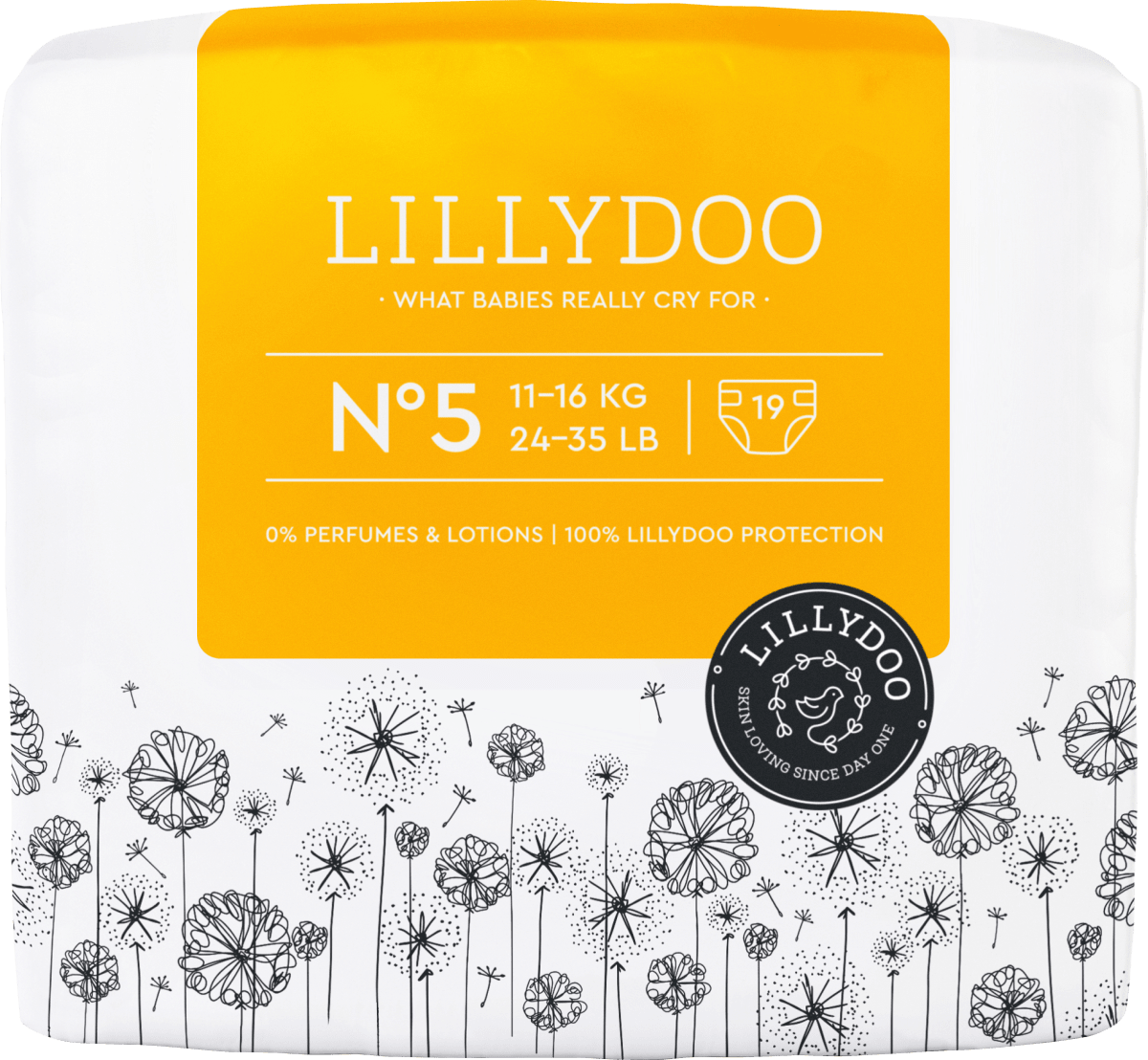 LILLYDOO Huidvriendelijke babyluiers - maat 3 (6-10 kg), doos voor halve maand (87 stuks), veilige bescherming tegen lekken, zacht, parfumvrij, zonder lotions en kleurstoffen voor de gevoelige huid
