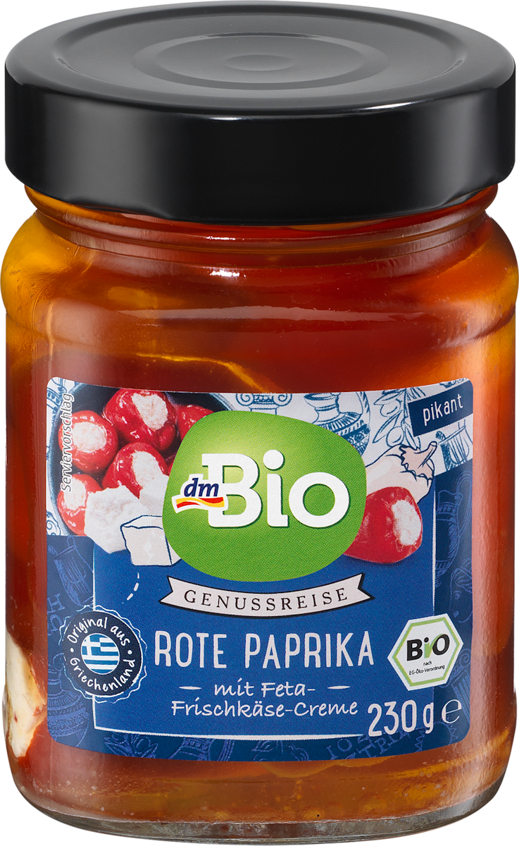 dmBio Rote Paprika mit Feta-Frischkäse-Creme, 125 g dauerhaft günstig ...