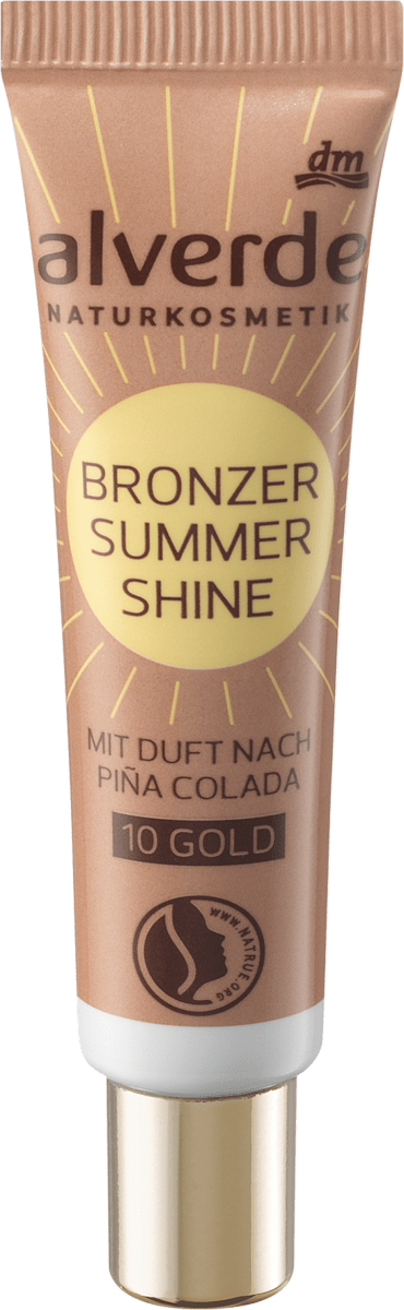alverde NATURKOSMETIK Бронзант за лице Summer Shine - 10 Gold, 15 ml ...