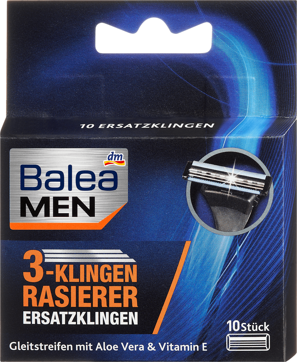 Balea MEN Rasierklingen, 3-Klingen Rasierer, 10 St dauerhaft günstig ...