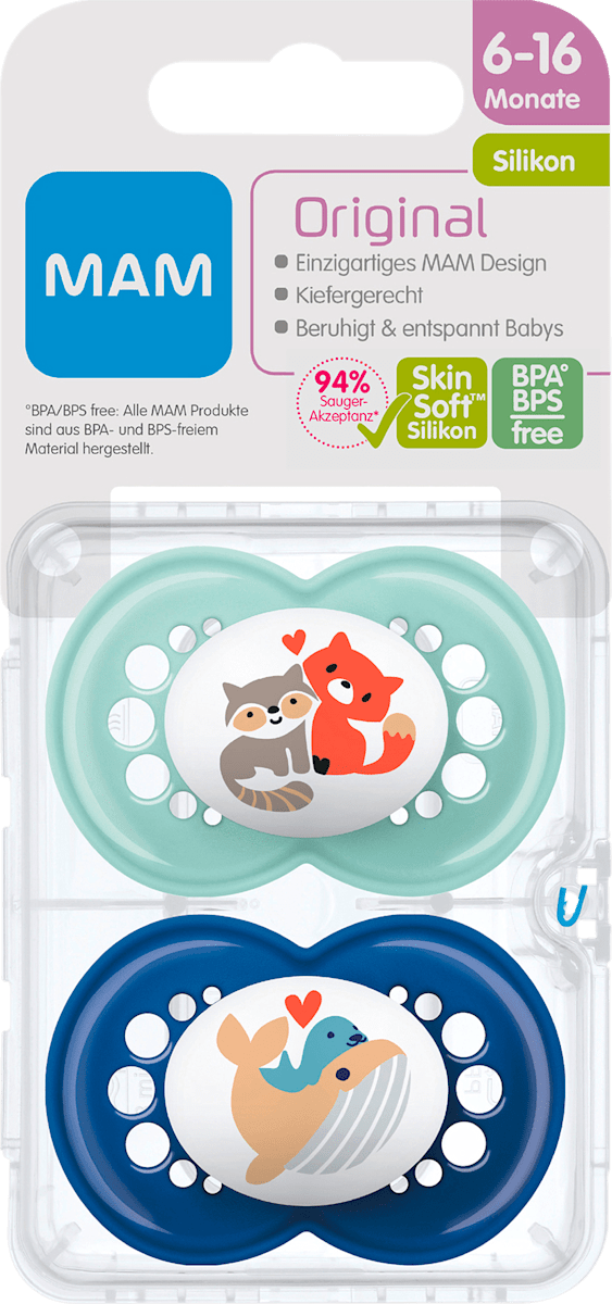 LOVI Dynamischer Schnuller 6-18 Monate – 2er Set, BPA-frei, Silikon, Buddy Bear Design