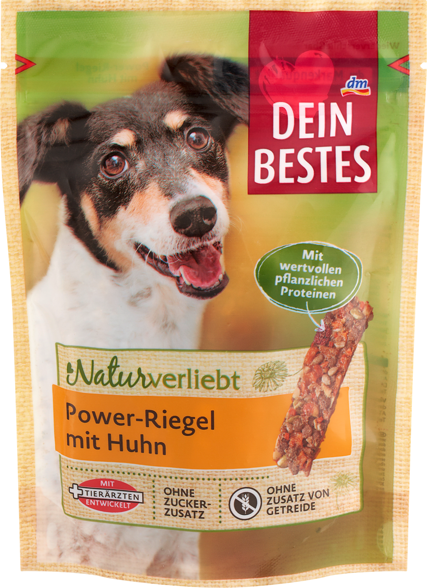 Dein Bestes Hundeleckerli Power-Riegel mit Huhn, Naturverliebt, 100 g ...