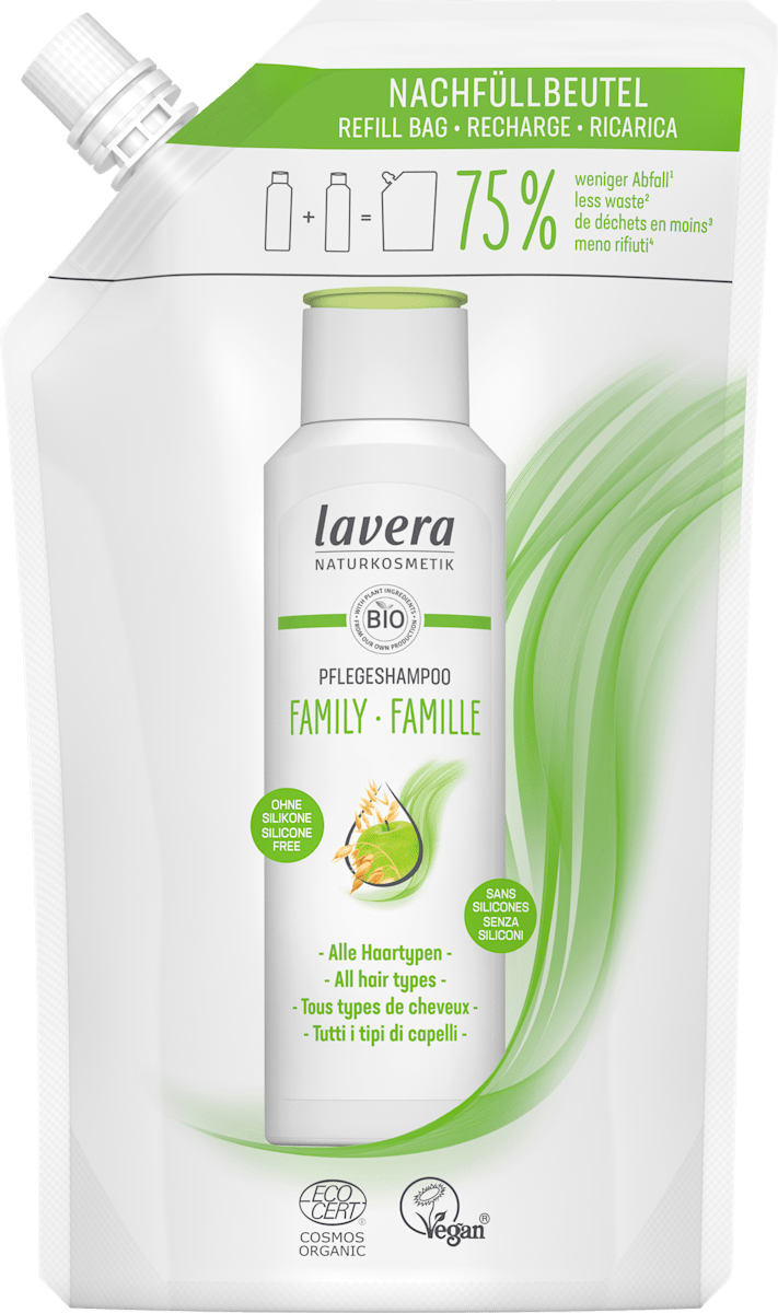 lavera Pflegeshampoo Familie Nachfüllbeutel, 500 ml dm.at