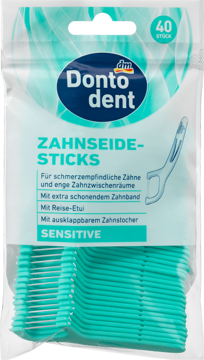Dontodent Dontodent Zahnseidesticks Sensitive mit Etui, 40 St, 40 St ...