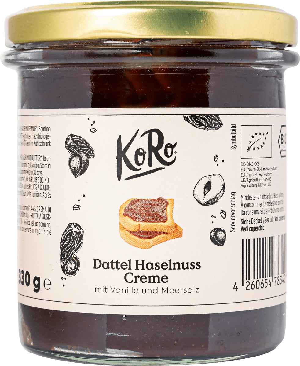 KoRo Schokoaufstrich Dattel Haselnuss Creme, 330 g | dm.at
